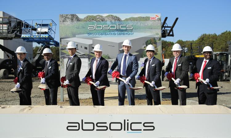 Georgia officials and representatives from SKC Co. Ltd. and Absolics, Inc. held a shovel ceremony on Tuesday to celebrate the company’s new facility in Covington, Ga.
